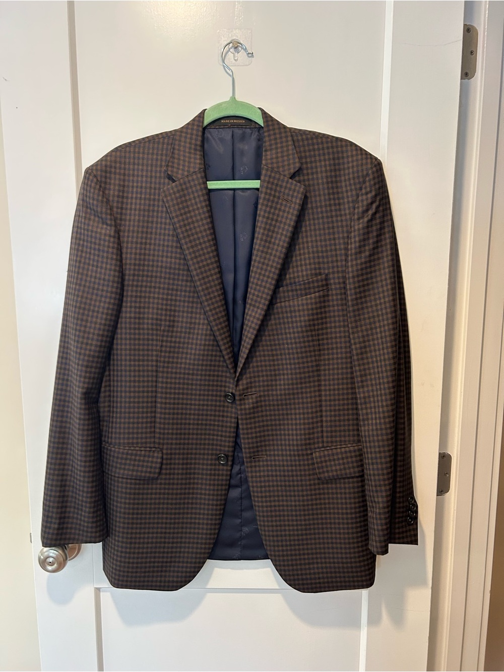 Jos. A. Bank Brown and Navy Small Check Sport Coat